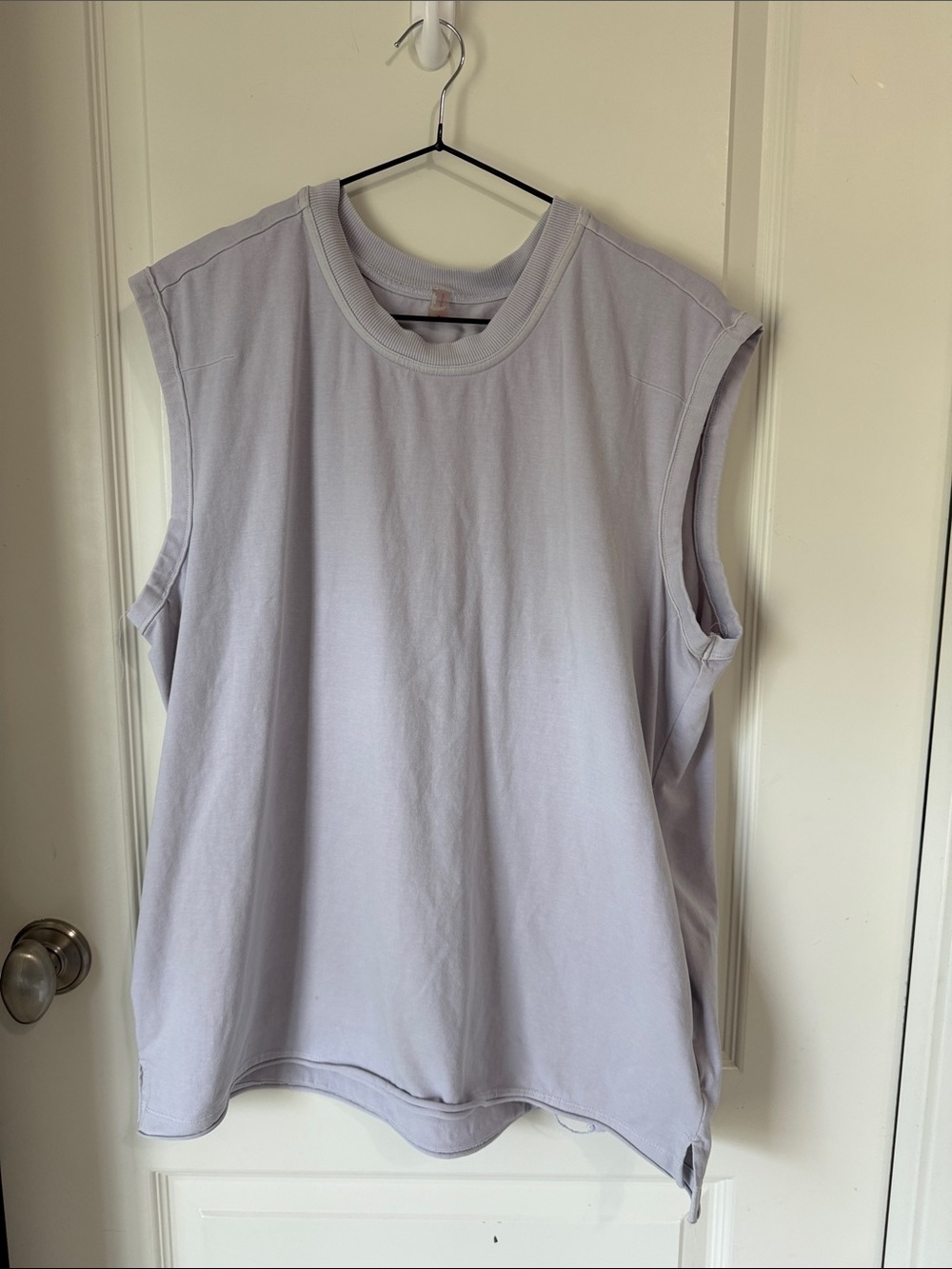 Free people oversized Sleeveless Tank Top in Light Lavender with pockets
